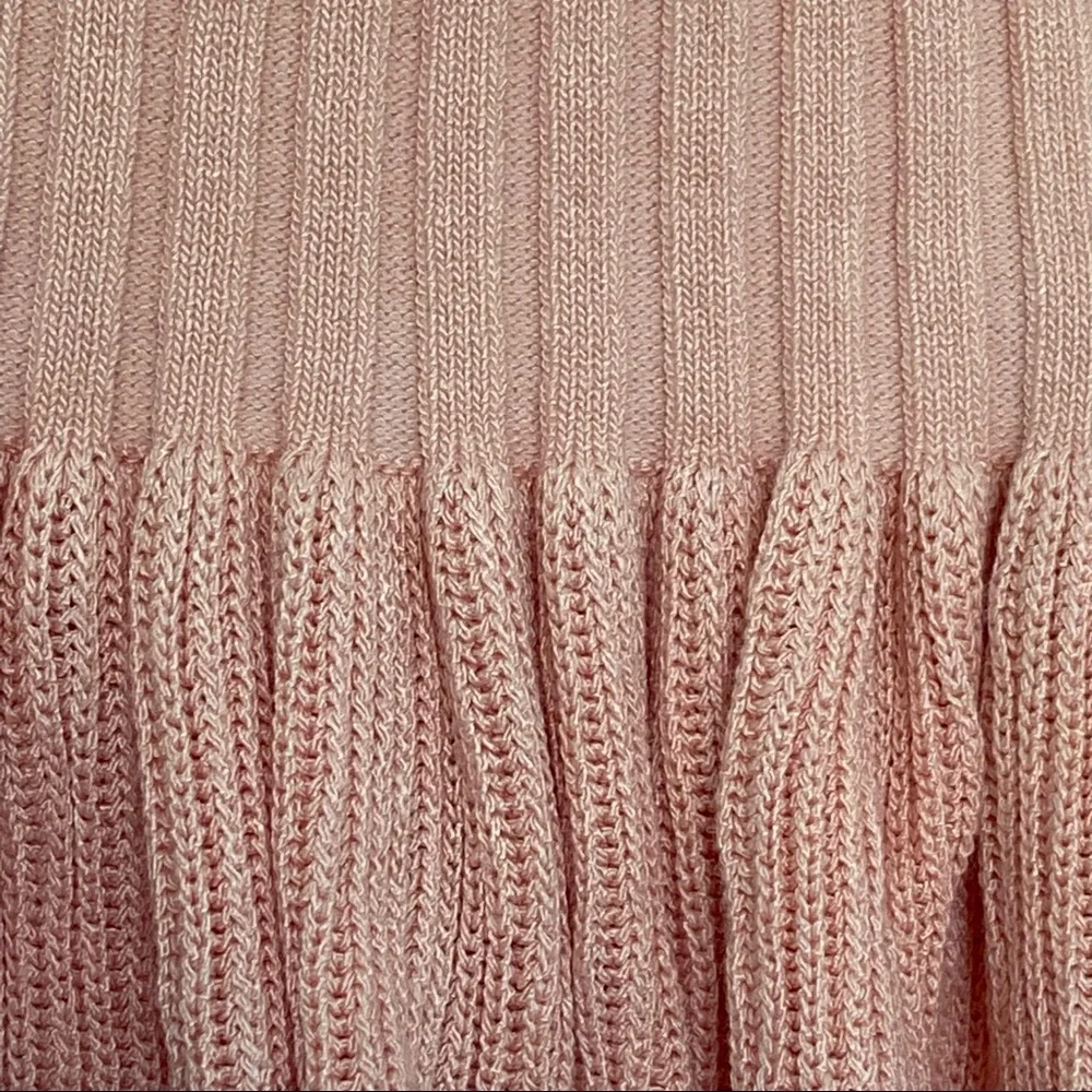 Pink Color Knit Stretchy Ribbed Ruffle Tube Top Size Small - Picture 5 of 15